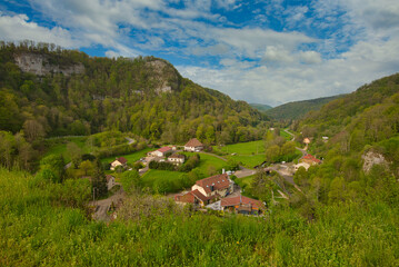 Fototapeta na wymiar Val de Cusance im Doubs in Frankreich