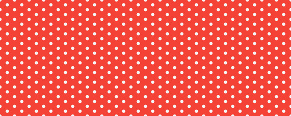 mini polka dot seamless pattern background. red and white dot texture - obrazy, fototapety, plakaty
