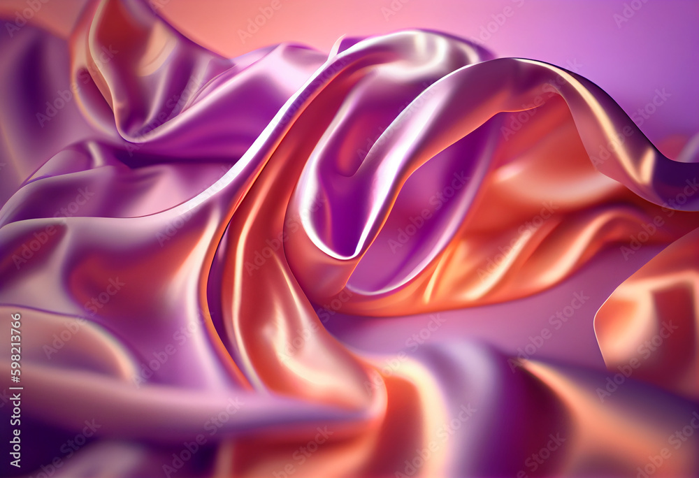 Aufkleber beautiful abstract flower lavender from smooth elegant transparent fabric concept, contemporary on b