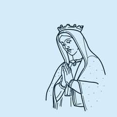 THESE HIGH QUALITY MOTHER MARIA VECTOR FOR USING VARIOUS TYPES OF DESIGN WORKS LIKE T-SHIRT, LOGO, TATTOO AND HOME WALL DESIGN