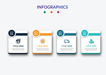 Fototapeta na wymiar Flowchart infographics elements template design