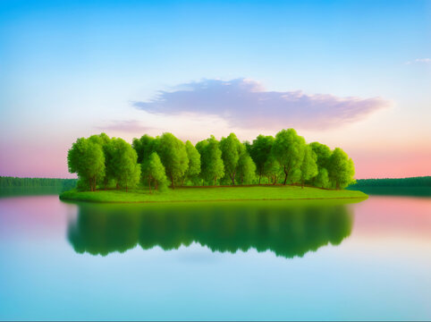isometric nature and landscape. High quality photo
