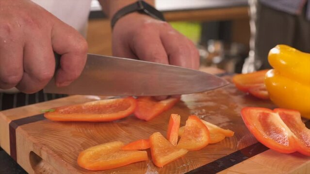 chef cutting vegetables