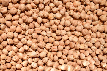 White chickpeas pattern. Food background.