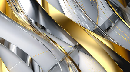 Abstract background of golden color from many details, generative AI. Generative AI