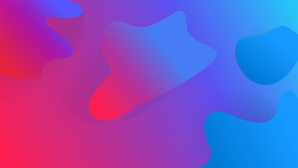 Abstract 3d art of a piece on blue and pink gradient colorful design art 
