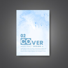 Cover template with watercolor background. Design for your cover, date, postcard, banner, logo.