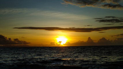 sunset at the beach in Lombok Island, Indonesia