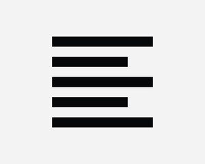 Align Left Icon. Word Document Text Edit Paragraph Page Alignment Grid Line Navigation Menu Interface Sign Symbol Vector Graphic Illustration Clipart