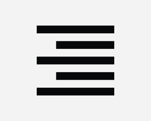 Obraz premium Align Right Icon. Word Document Text Edit Paragraph Page Alignment Grid Line Navigation Menu Interface Sign Symbol Vector Graphic Illustration Clipart