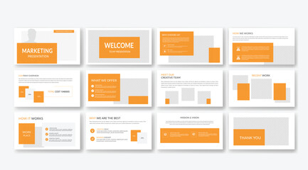 Minimal slides presentation background template.  business PowerPoint presentation template