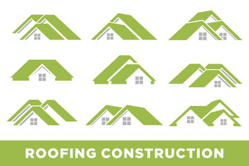 real estate icon set vector logo template