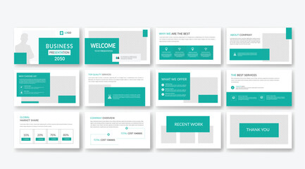 Business minimal slides presentation business PowerPoint presentation template