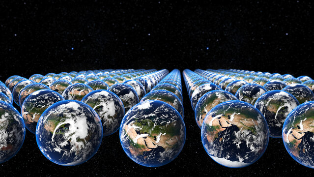 notion of a parallel universe,There are many universes in the universe, and there are many possibilities.Elements of this image are decorated with NASA,3D rendering