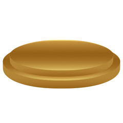 Gold Podium Display Circle 3d Flat Design