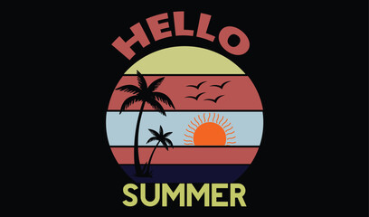 hello summer t-shart design