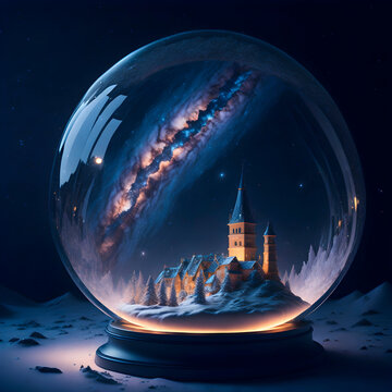 Milky Way in a snowglobe