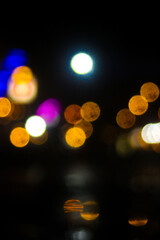 Background of city lights in the night