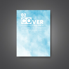 Cover template with watercolor background. Design for your cover, date, postcard, banner, logo.