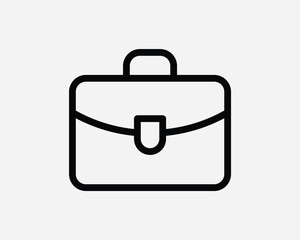 Briefcase Thin Line Icon. Handheld Suitcase Baggage Business Office  Job Travel Linear Sign Symbol. Black Vector Graphic Illustration Clipart Cricut © xileodesigns