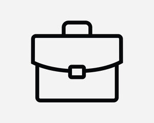 Briefcase Thin Line Icon. Handheld Baggage Suitcase Business Office  Job Travel Linear Sign Symbol. Black Vector Graphic Illustration Clipart Cricut