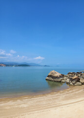 Beautiful beach and sea in summer season as background. Koh Samui , Thailand. 