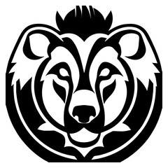 animal logo vector black and white
