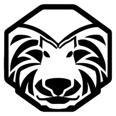 animal logo vector black and white

