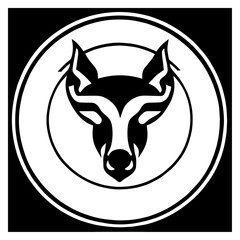 animal logo vector black and white
