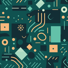 Ethereal Nature: A Fluid and Abstract Green Background with Galaxy Accents
