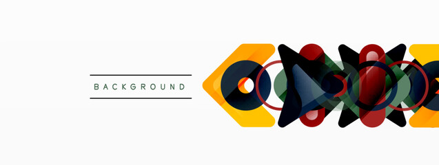 Abstract triangles and square minimal geometric background