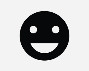 Happy Face Icon. Smile Smiley Facial Expression Emoticon Cheerful Joy Fun Glad Positive Sign Symbol Artwork Graphic Illustration Clipart Vector Cricut