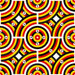 ugandan flag pattern. line background. vector illustration