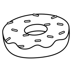 illustration of a donut. donut dessert snack