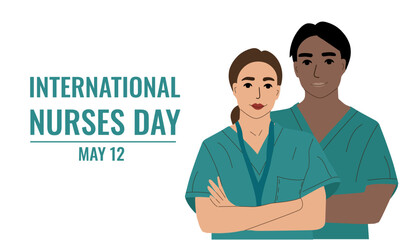 International nurse day background. Happy nurse day concept. Medical background. Healthcare medicine concept.Vector illustration design. May 12.