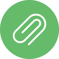 Paperclip Multicolor Circle Glyph Inverted Icon