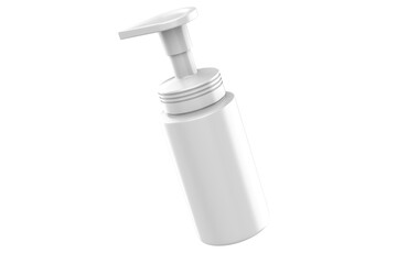 Realistic Cosmetic bottle can sprayer container. Dispenser for cream, soups, and other cosmetics With lid and without. Template For Mock up Your Design. 3D illustration
