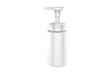 Realistic Cosmetic bottle can sprayer container. Dispenser for cream, soups, and other cosmetics With lid and without. Template For Mock up Your Design. 3D illustration
