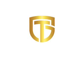 TG logo, TG shield logo, graphic design template