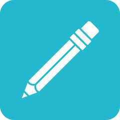 Pencil Multicolor Round Corner Glyph Inverted Icon
