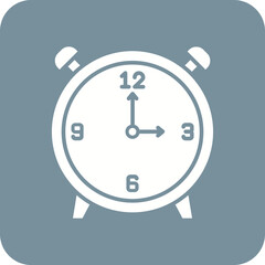 Alarm Clock Multicolor Round Corner Glyph Inverted Icon