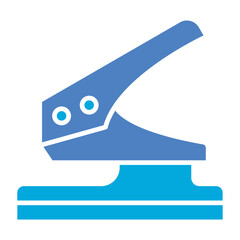 Hole Puncher Glyph Two Color Icon