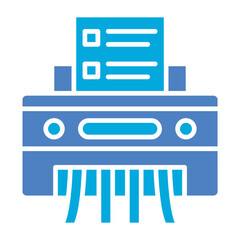 Paper Shredder Glyph Two Color Icon