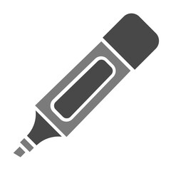 Highlighter Greyscale Glyph Icon