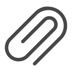 Paperclip Greyscale Glyph Icon
