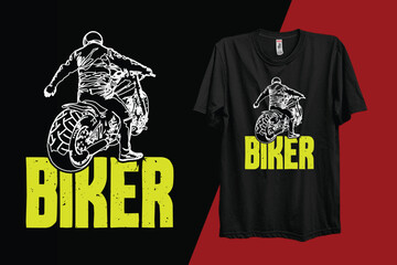Motorcycle ride chopper illustration for your brand tshirt for rider
