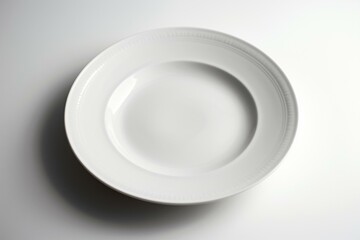 Blank plate on white background. Generative AI