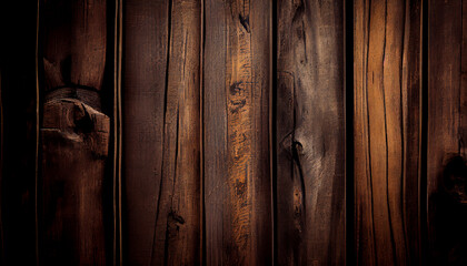 Vintage Wooden Texture Backgrounds for Rustic Design and Copy Space (Generative AI)