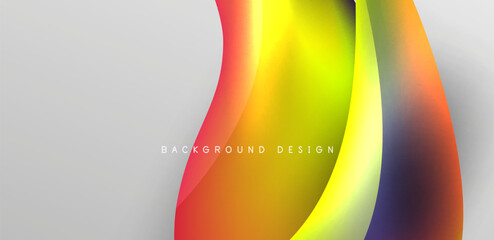 Beautiful liquid shapes with fluid colors abstract background