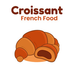 Croissan illustration on a white background